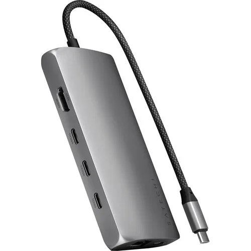 [ST-P8KES] Satechi USB-C Multi-Port 8K Adapter with Ethernet V3 (Silver)