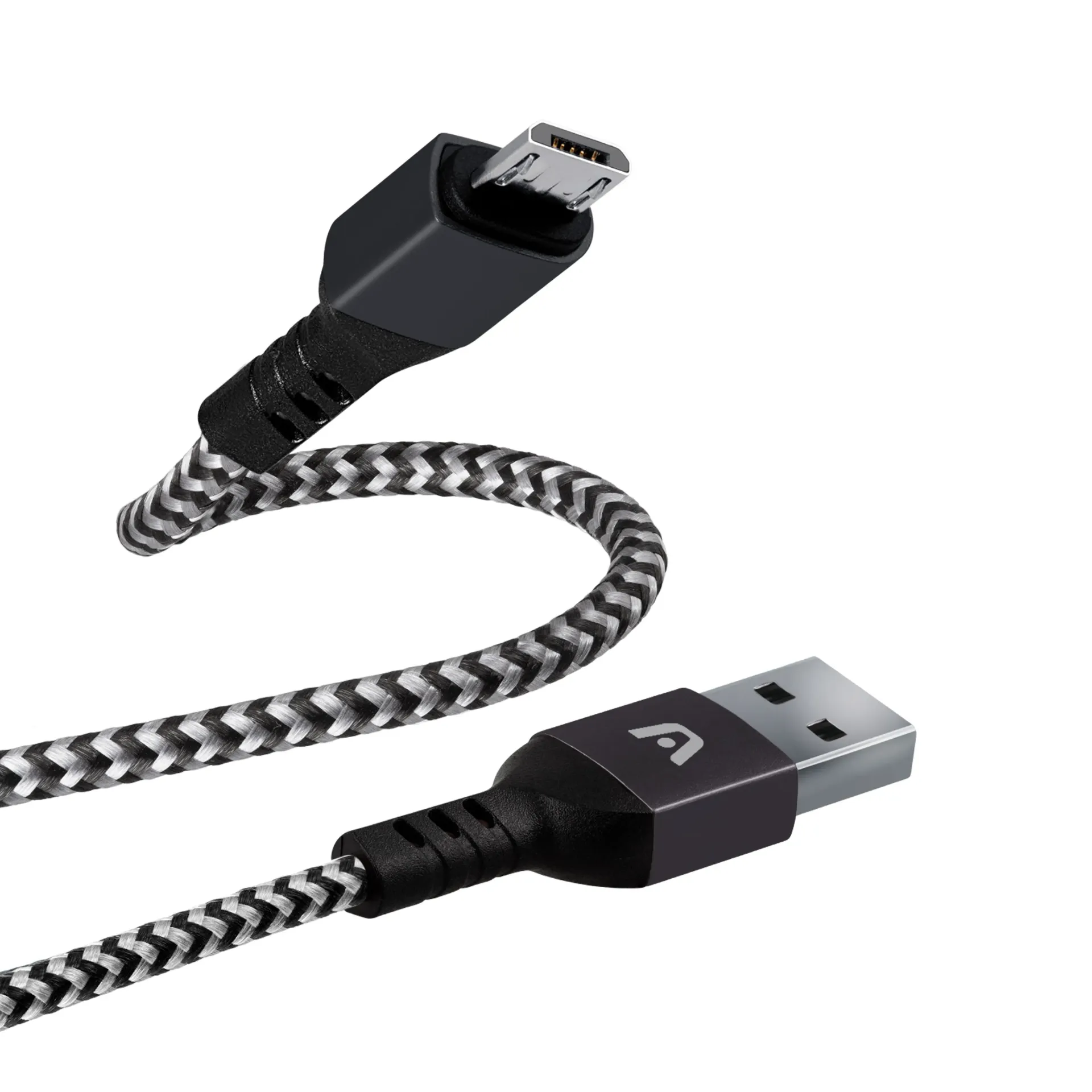 Argom Dura Form MicroUSB to USB-A Cable 6ft/1.8m Black