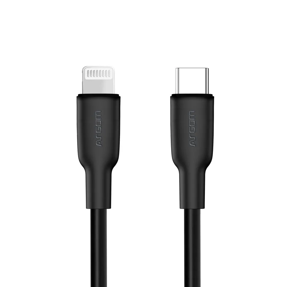 [ARG-CB-0072BK] Argom Dura Flex USB-C to Lightning 30W Cable 6ft/1.8m Black